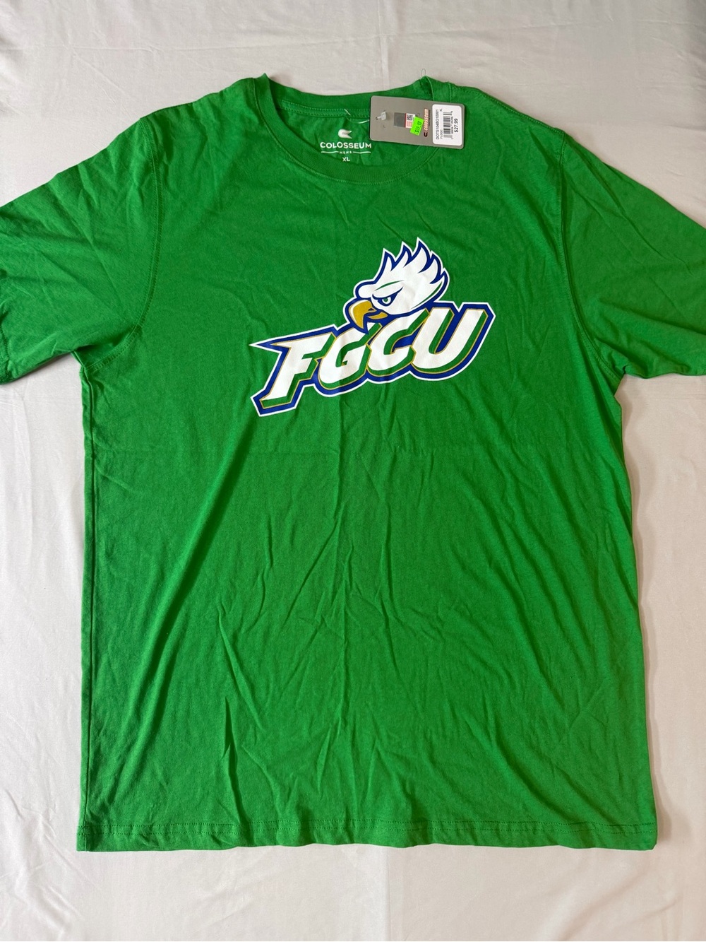 Colosseum FGCU Green Short Sleeve Tee with Eagle Logo